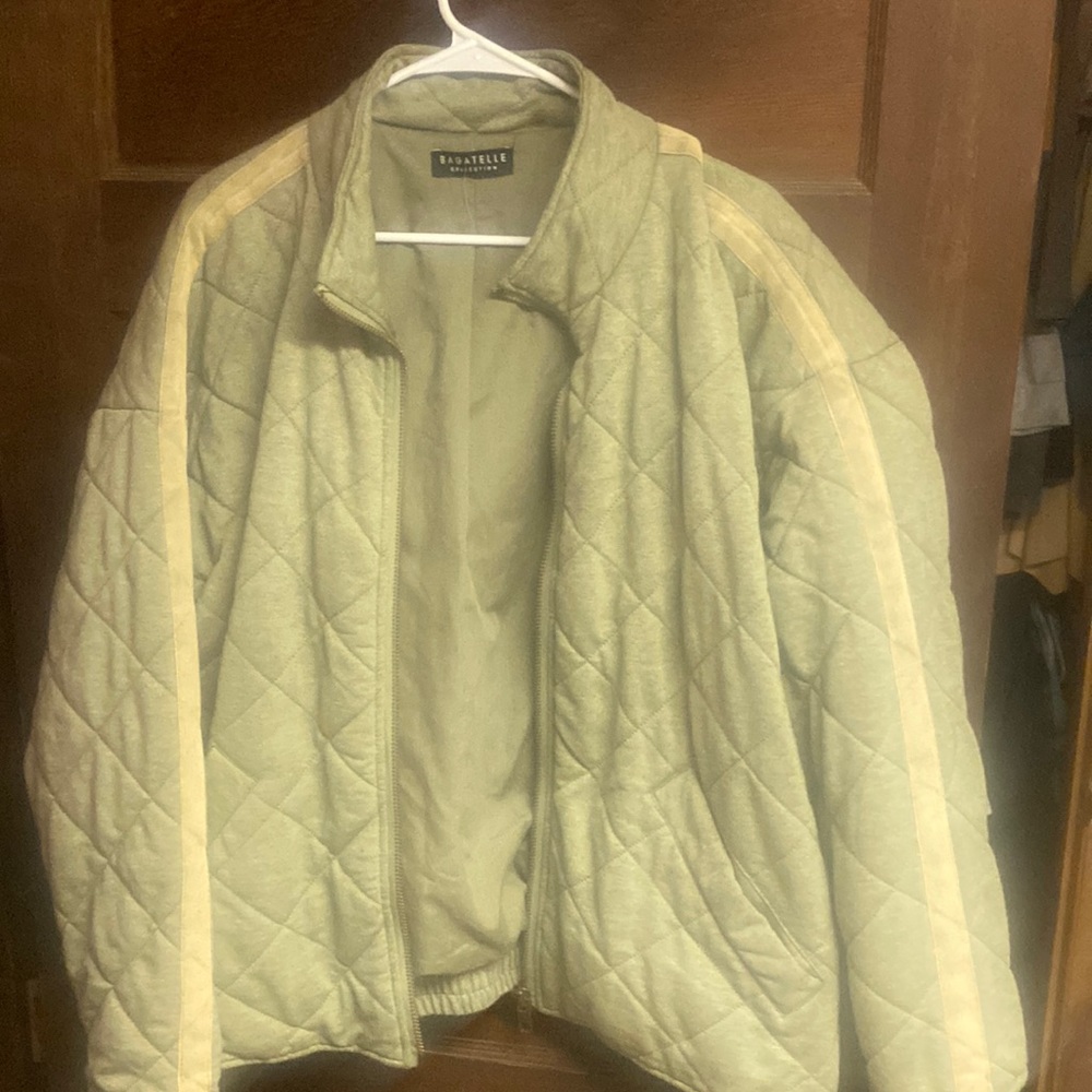 Light sage green bomber jacket 2x